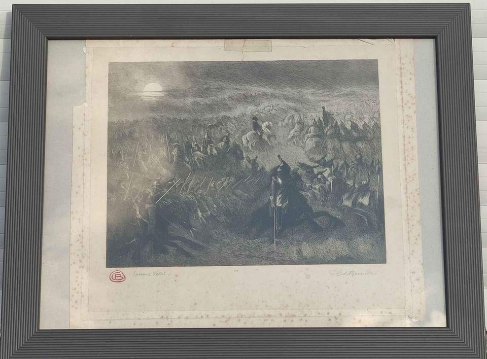 eau forte epreuve d artiste signe charles bernier, Antiek en Kunst, Ophalen of Verzenden
