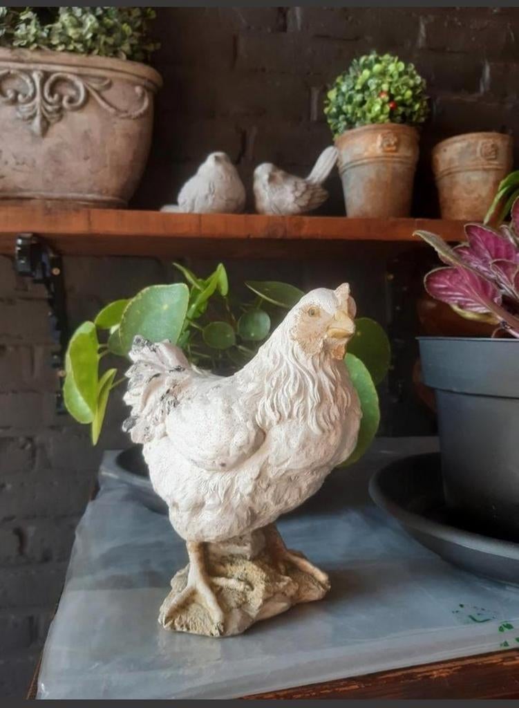 Klein plastiek kipje  : 18 cm, Ophalen of Verzenden, Gebruikt, Kunststof, Dierenbeeld