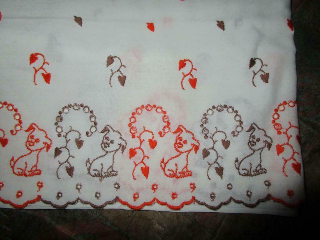 drap bebe festonné petits chiens, Neuf, Une personne, Autres types, Blanc
