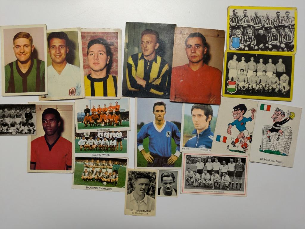 VOETBAL kaarten prenten mix sixties enz 20x, Verzenden
