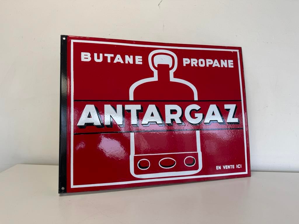 Panneau d'affichage en émail ANTAR, Enlèvement ou Envoi, Utilisé, Panneau publicitaire