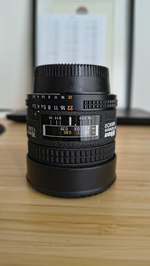 Nikkon Fisheye, Ophalen, Gebruikt, Groothoek Fisheye-lens
