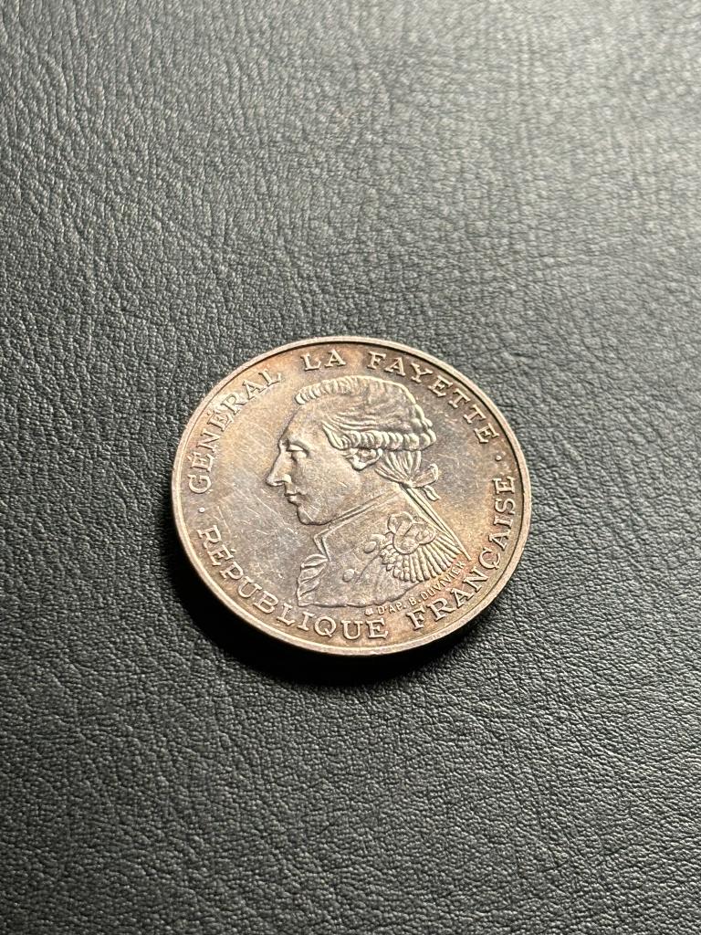 1987 Silver France Birth Of General Lafayette 100 Francs, Ophalen of Verzenden, Frankrijk, Zilver
