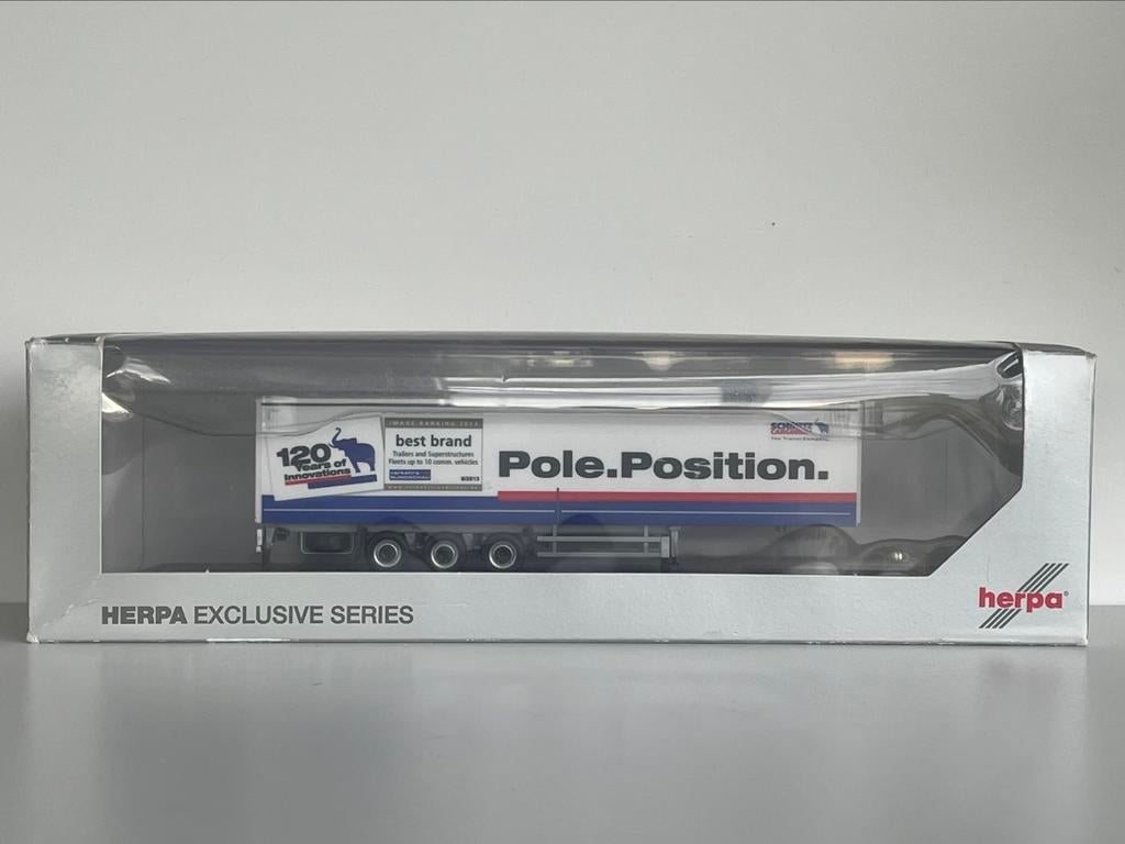 Herpa oplegger SCHMITZ CARGOBULL in PC-box 1/87, Ophalen of Verzenden, Zo goed als nieuw, Bus of Vrachtwagen, Herpa