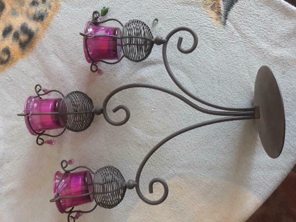 Porte bougies, Moins de 25 cm, Enlèvement ou Envoi, Utilisé, Bougie