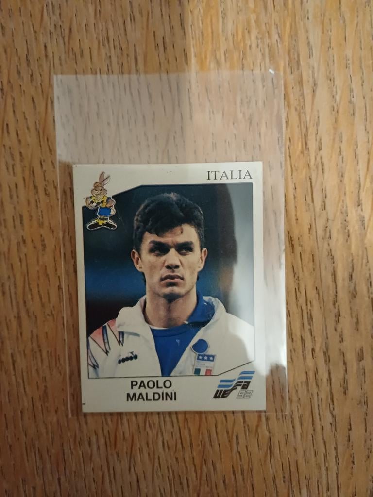 Panini euro 92 Maldini green back (yugo versie), Collections, Enlèvement ou Envoi