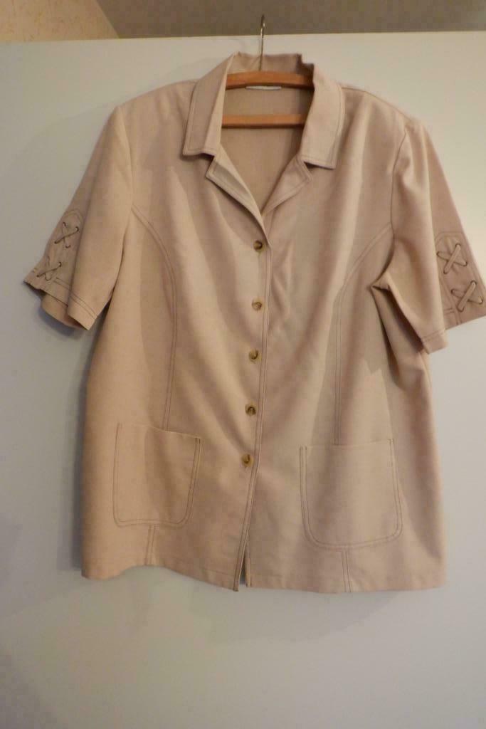 dameshemd met bijpassende broek, Ophalen, Beige, Maat 46/48 (XL) of groter, Zo goed als nieuw