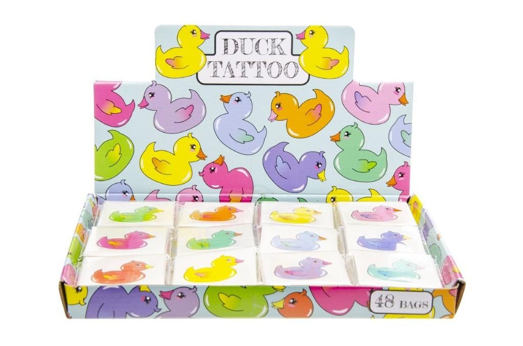 PARTIJ 12PCS TATTOO EENDJES 4X4CM, Ophalen of Verzenden, Nieuw