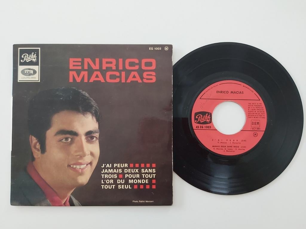 Enrico Macias - Ik ben bang, Cd's en Dvd's, Vinyl Singles, Ophalen of Verzenden, Zo goed als nieuw, Wereldmuziek