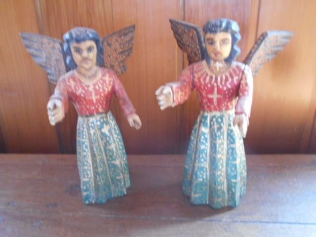 houten engelen, handwerk uit mexico, Antiek en Kunst, Ophalen of Verzenden