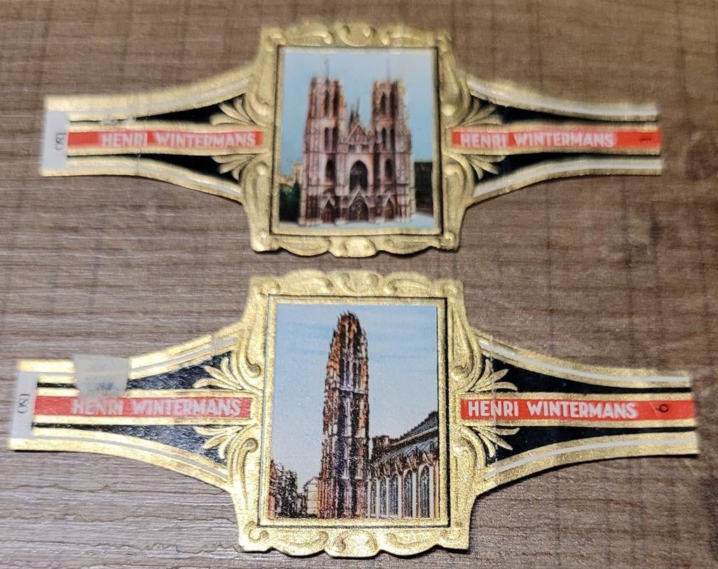 Oude sigarenbandjes reeks Kathedralen, Enlèvement ou Envoi, Utilisé, Bagues de cigare