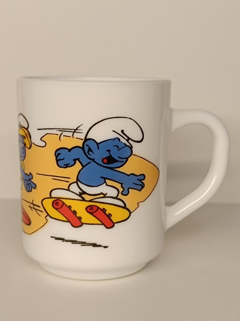 Smurfen Peyo Arcopal 1990 vintage mok, Ophalen of Verzenden