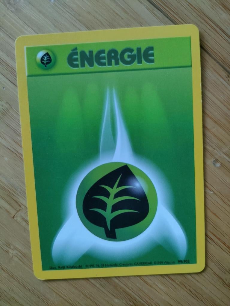carte Pokemon énergie plante, set de base 1999 99/102, Enlèvement, Utilisé