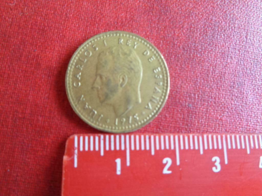 Pièce de monnaie "ESPAGNE"Juan Carlos. UNA Pesetas 1975, Enlèvement ou Envoi, Espagne