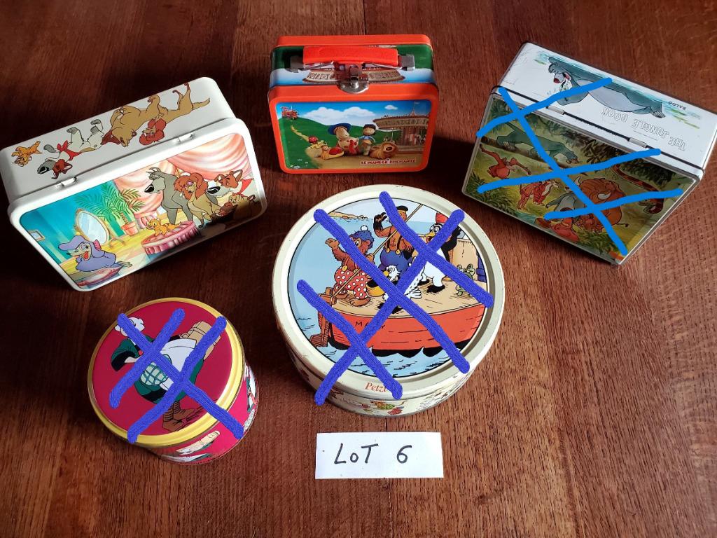 Boîtes en fer. Pollux boîte à tartines, Disney. Lot 6, Enlèvement ou Envoi, Utilisé