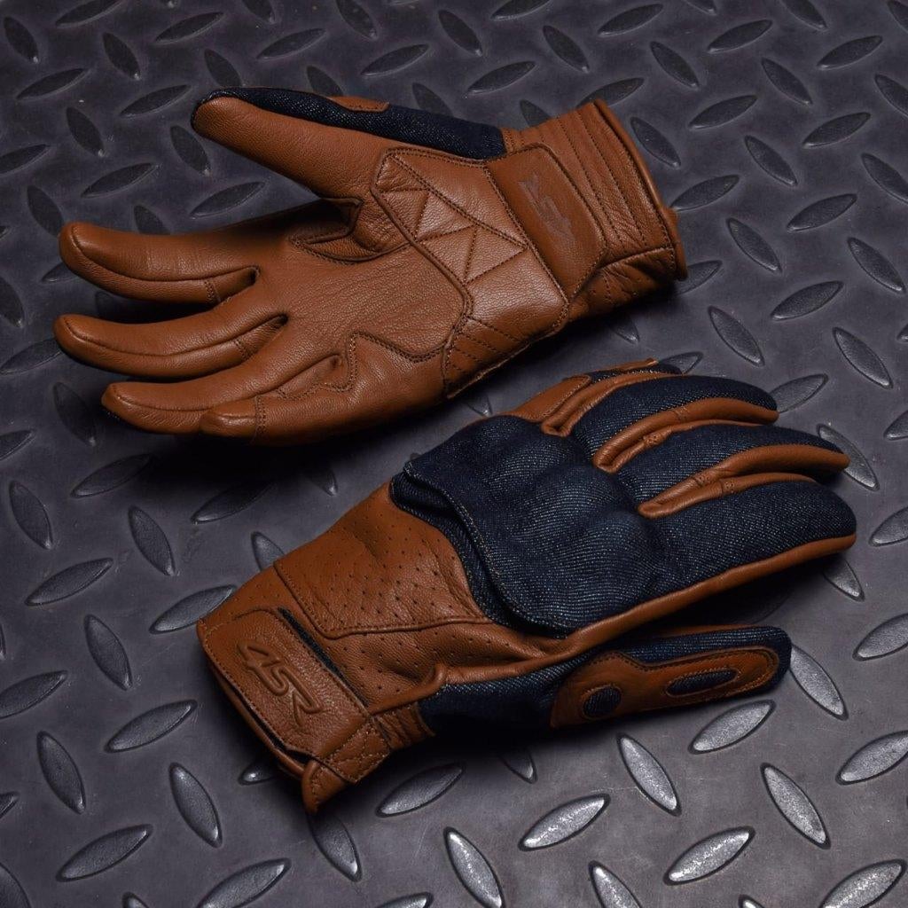 Gants de moto en cuir et textile nouveau brune, Motos, Envoi, Neuf, avec ticket, Femmes, Gants