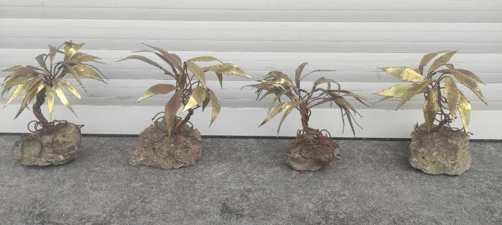 4 arbres en laiton maison jansen, Enlèvement ou Envoi