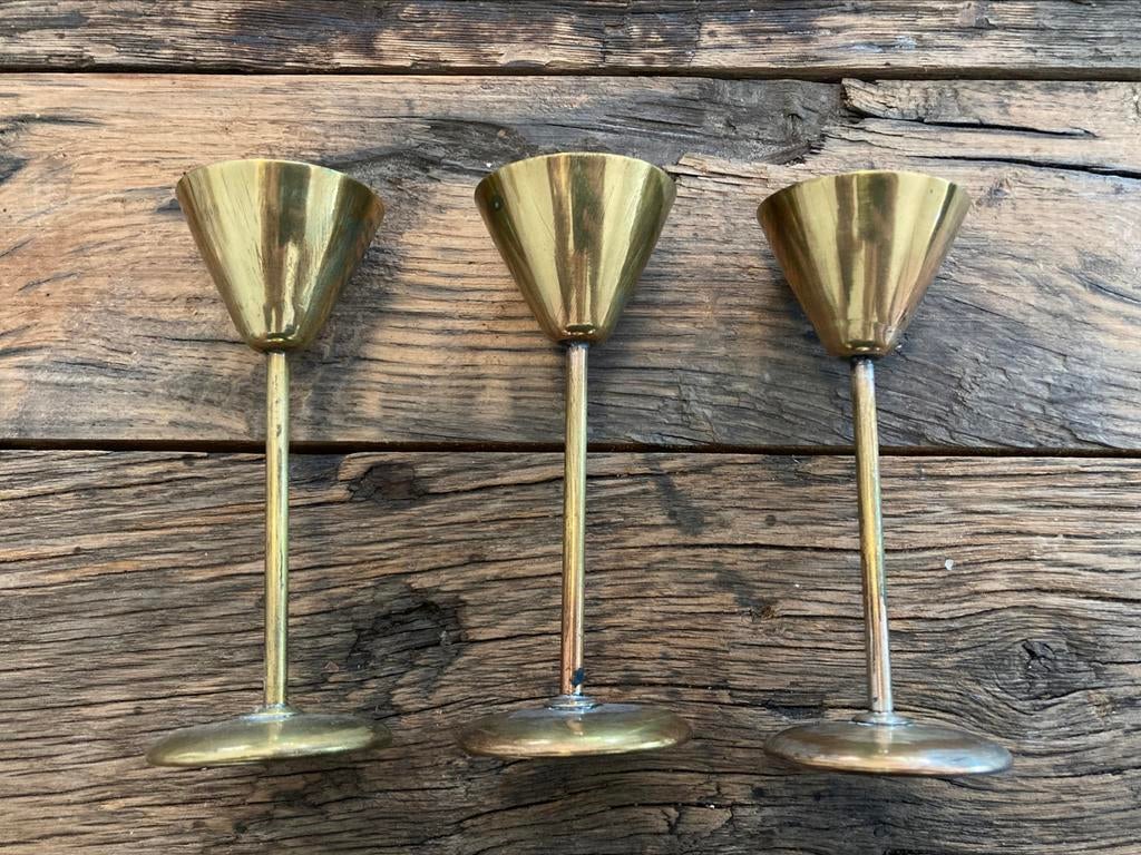 Set de 3 gobelets vintage - petits verres, Collections, Enlèvement ou Envoi