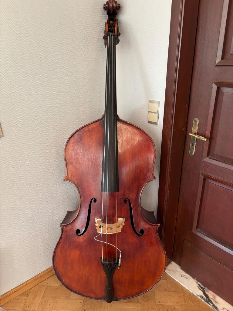 Contrebasse 3/4, Europe de l'Est, fin XXème siècle., Musique & Instruments, Enlèvement, Utilisé, Contrebasse 3/4, Avec valise