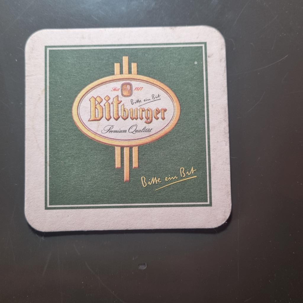 Sous Bock Bitburger (modèle 2), Verzamelen, Ophalen of Verzenden, Gebruikt, Viltje(s), Overige merken