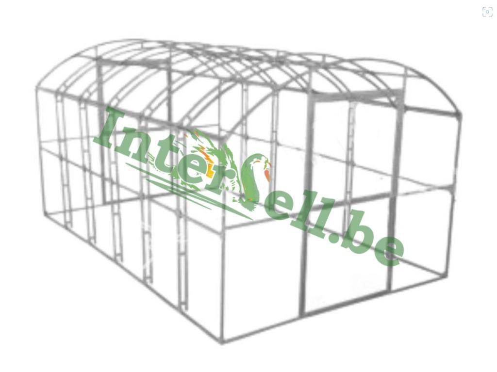 SERRE Ganzia meerdere maten 6mm poly platen tunnelkas, Envoi, Polycarbonate, Neuf, Acier