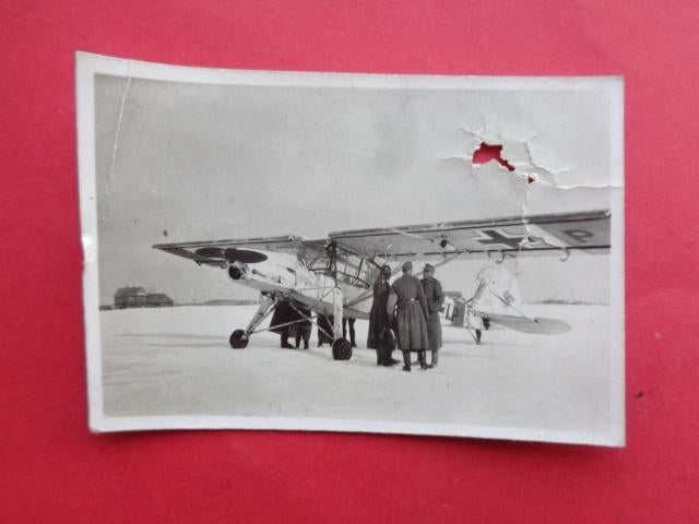 WO 2 originele foto , Fieseler Storch aan het Oostfront, Envoi, Armée de l'air, Photo ou Poster