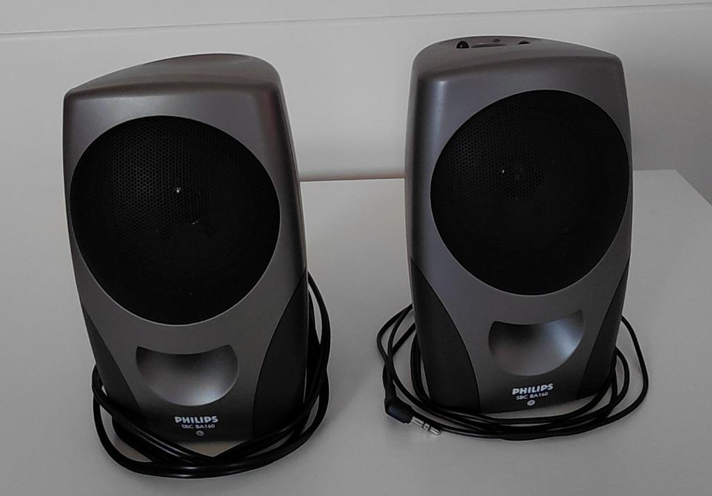 Luidspreker set Philips voor computer stroom/batterij, Ophalen, Philips, Gebruikt, Minder dan 60 watt