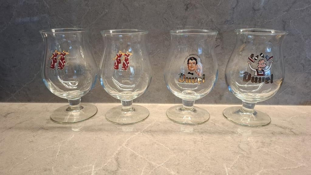 Duvel glazen collectors items 4 stuks, Verzamelen, Ophalen of Verzenden