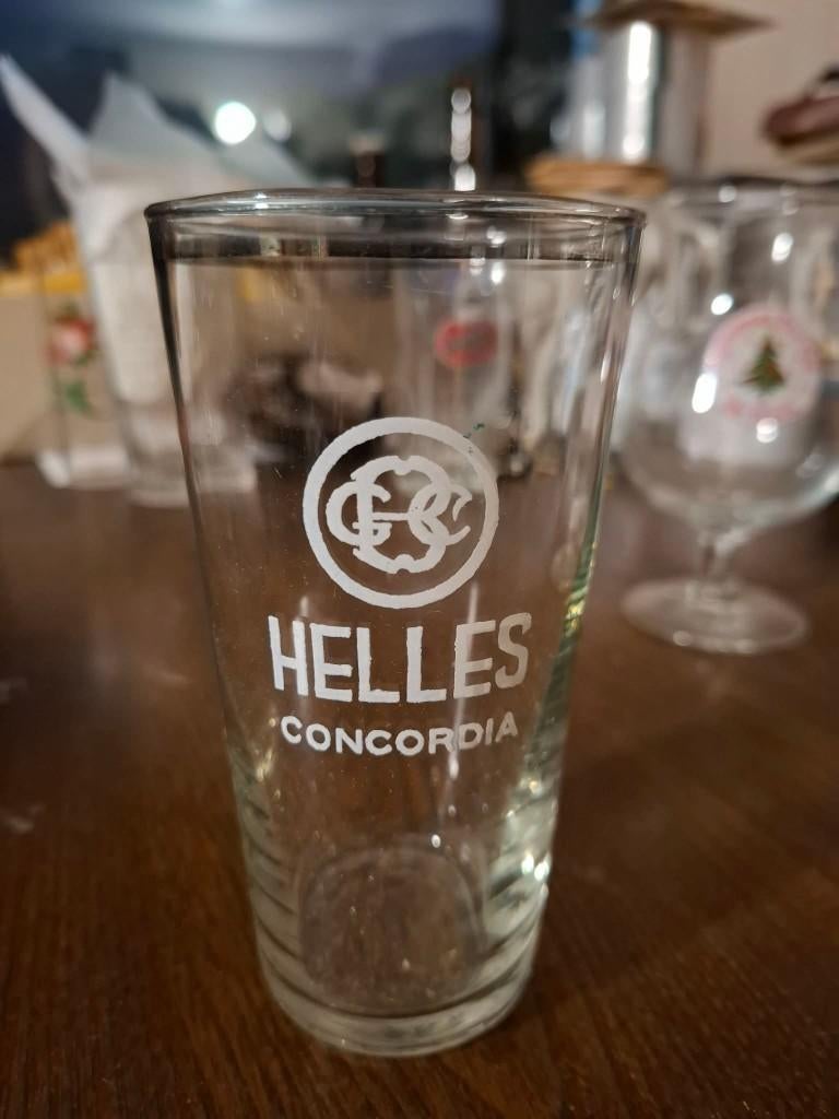 Helles Br Concordia CBC-glas, Verzamelen, Verzenden, Gebruikt, Glas of Glazen, Overige merken