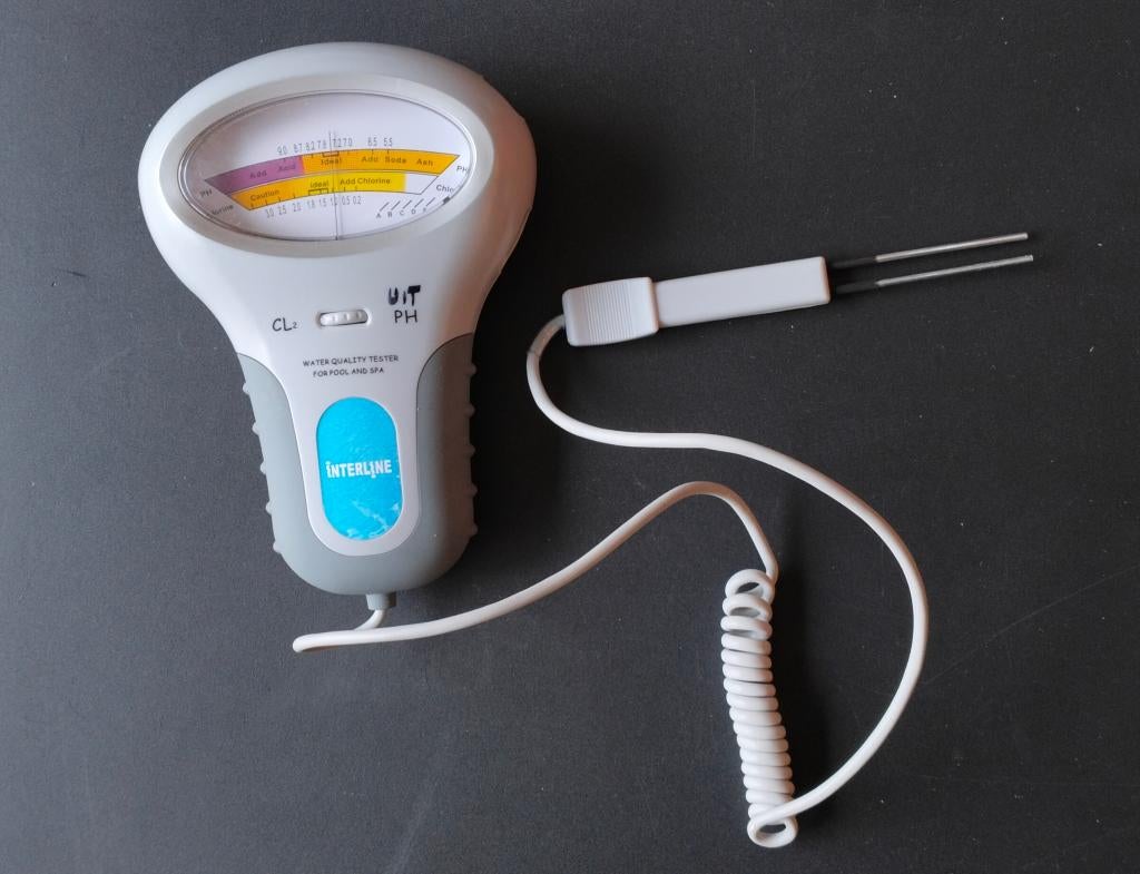 Interline zwembad elektronische PH en chloormeter, Ophalen of Verzenden, Zo goed als nieuw