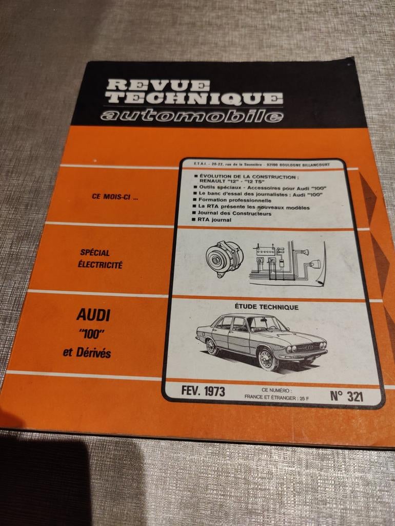 RTA AUDI 100 /RENAULT 12/12TS, Auto diversen, Handleidingen en Instructieboekjes, Ophalen of Verzenden