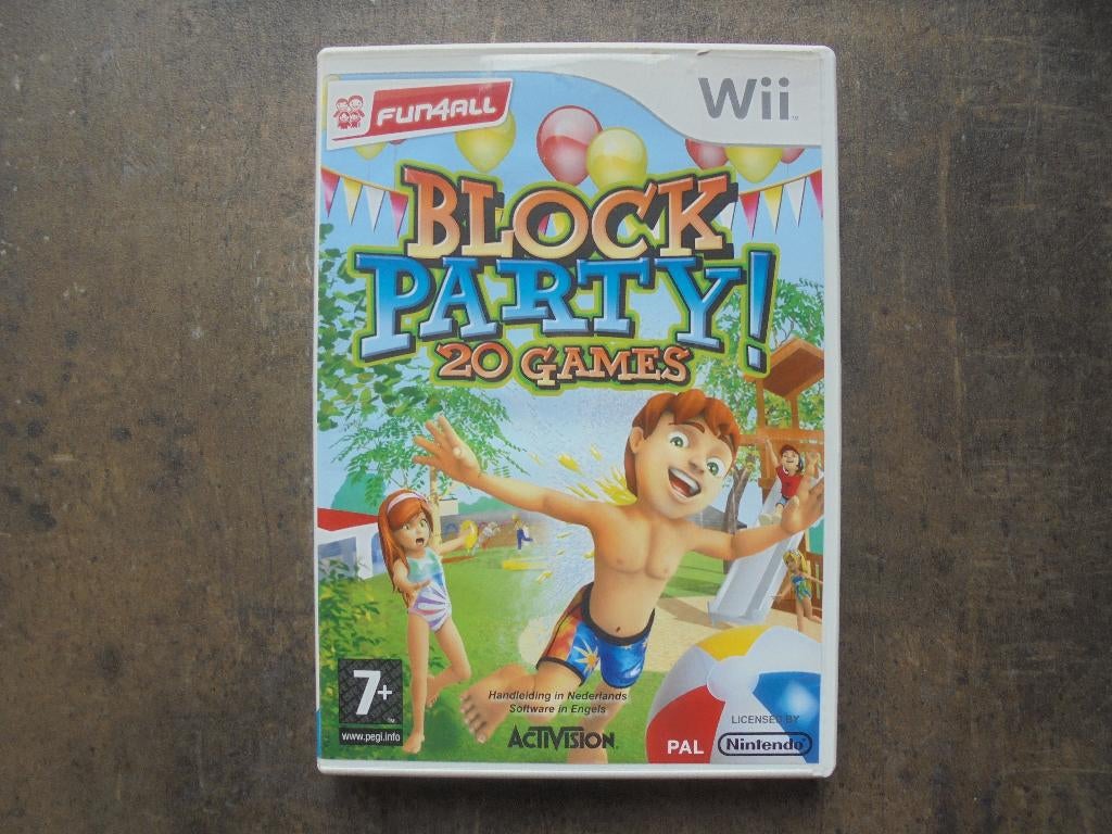 Block Party 20 Games voor Wii (zie foto's), Games en Spelcomputers, Games | Nintendo Wii, Gebruikt, Ophalen of Verzenden, 3 spelers of meer