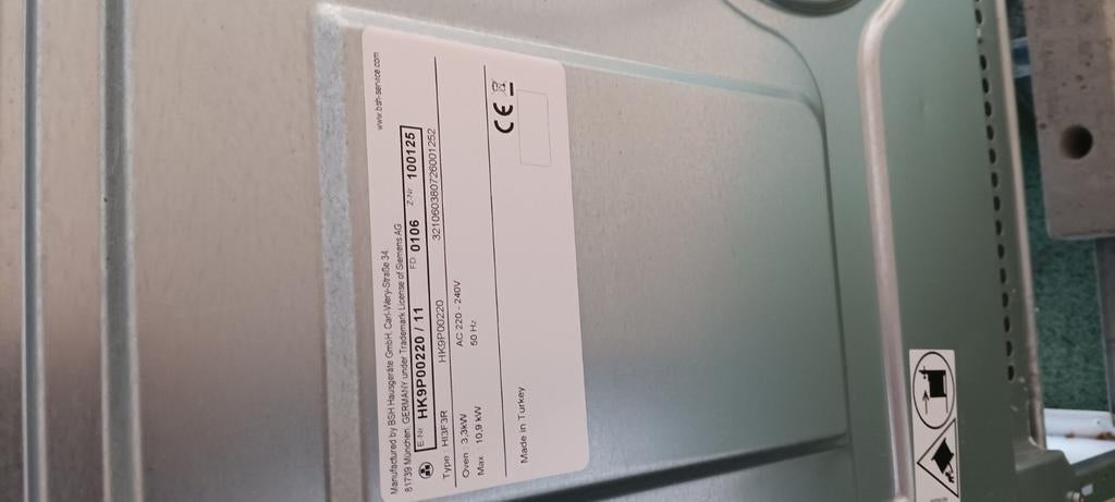 Siemens, Ophalen, Gebruikt, Warmhoudplaat, Keramisch