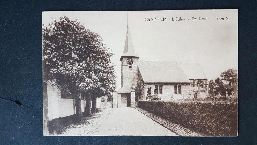 Carte postale Kraainem Crainhem L'Eglise De Kerk Tram S, Enlèvement ou Envoi, 1920 à 1940, Non affranchie, Brabant Flamand