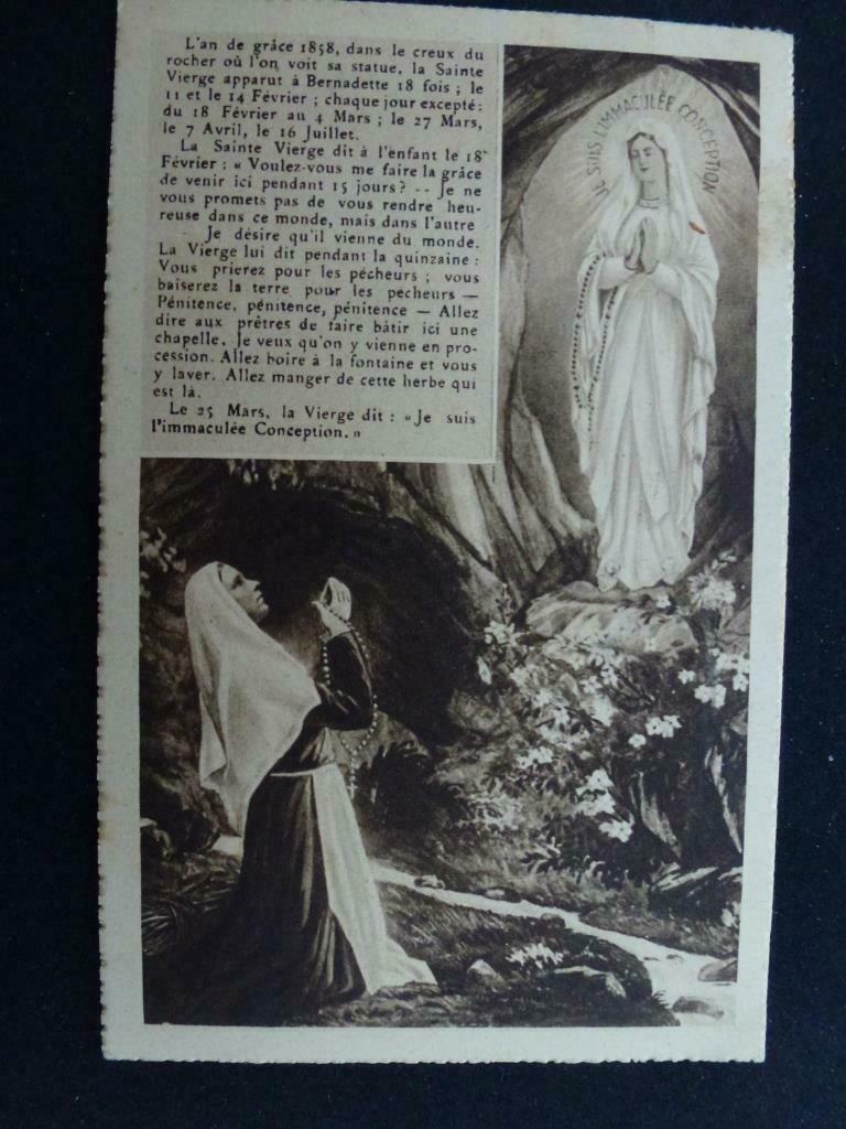 carte postale ancienne Lourdes L'Apparition, Collections, Envoi, 1920 à 1940, Affranchie, France