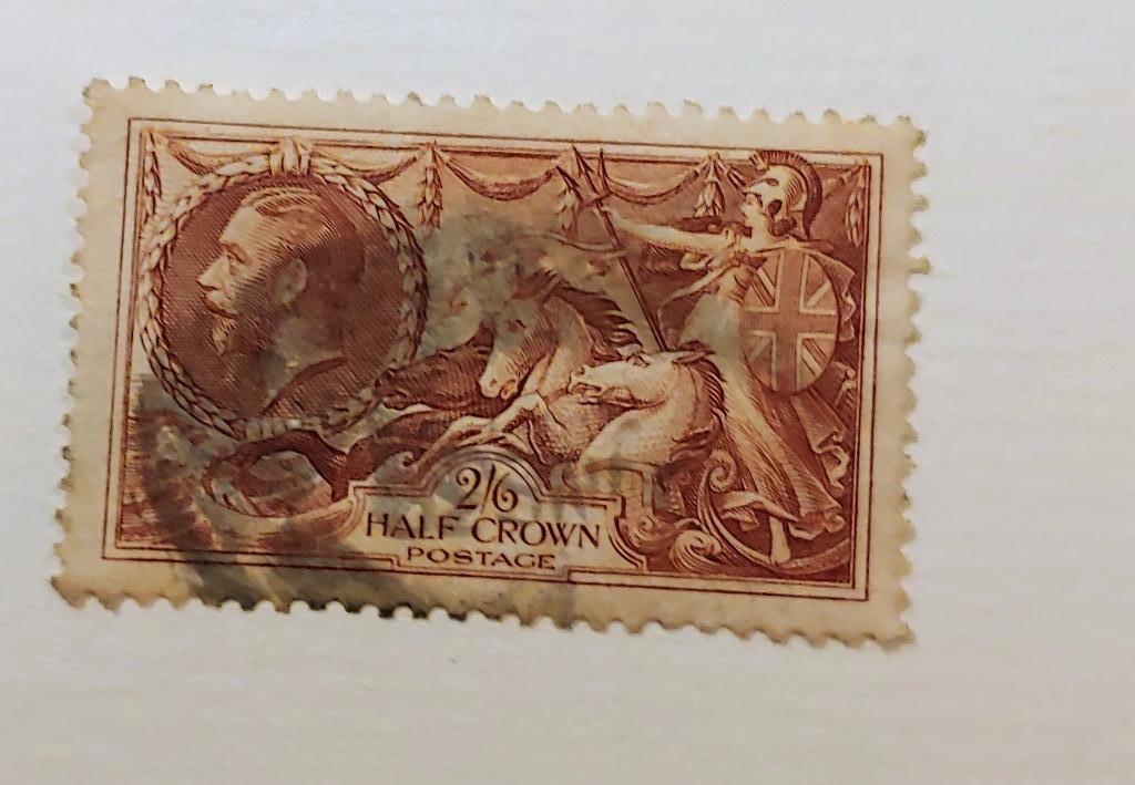 1918 Roi George V, hippocampe, Enlèvement ou Envoi, Autres pays, Affranchi