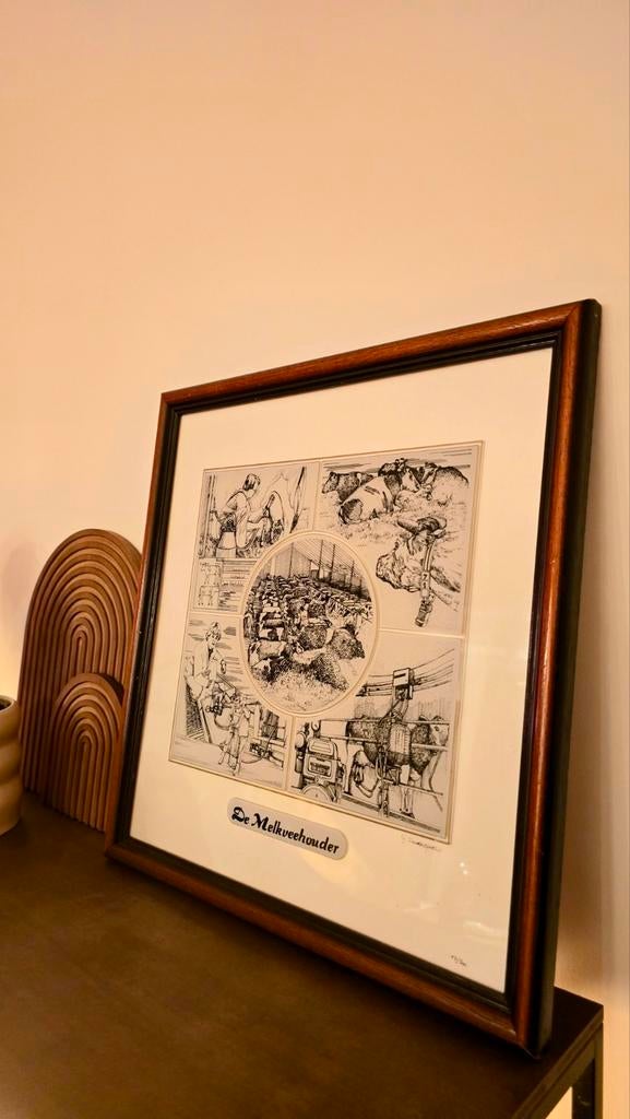 Gelimiteerde Kunstprint "De Melkveehouder" – G. Swaenepoel, Antiek en Kunst, Ophalen of Verzenden