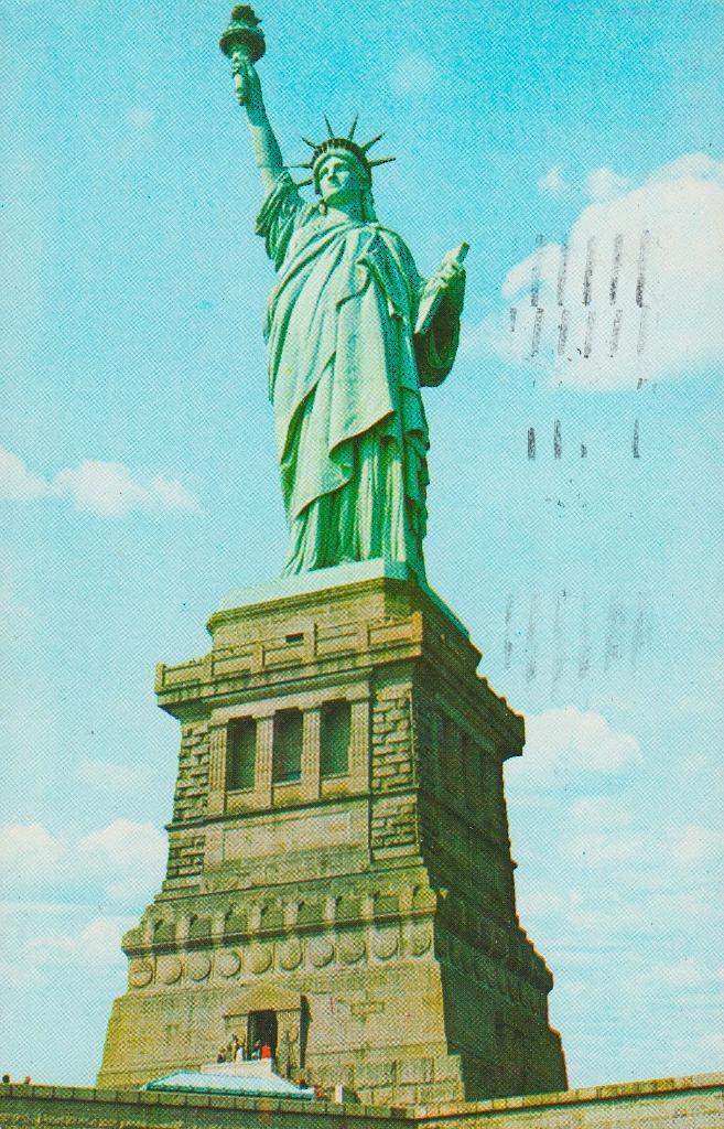 1973 - USA - New York: Statue de la Liberté + WESTCHESTER NY, Envoi, 1960 à 1980, Affranchie, Hors Europe