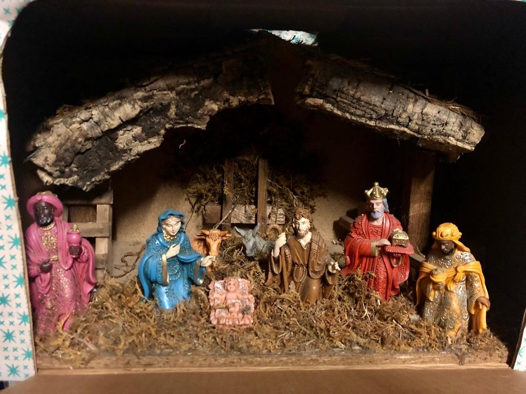 Mooie antieken kerststal, Antiek en Kunst, Ophalen of Verzenden