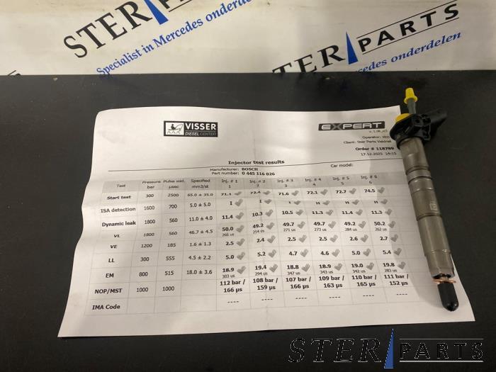 Injecteur (diesel) d'un Mercedes C-Klasse, 3 mois de garantie, Utilisé, -, -