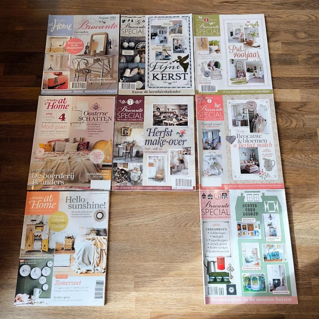 8 tijdschriften Ariadne at Home Brocante special, Ophalen of Verzenden