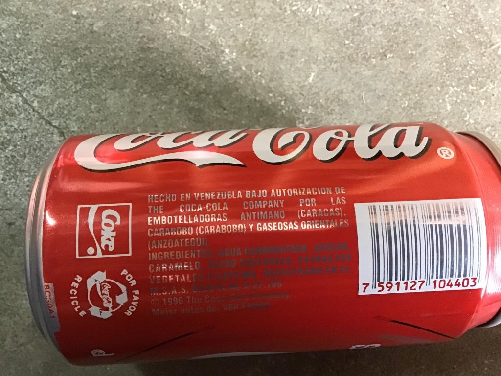 Coca-Cola 1blikje van Venezuela, Ophalen of Verzenden, Gebruikt, Verpakking