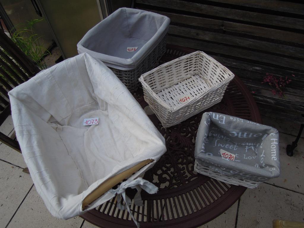 manden van riet mande set Sweet love Home mand cottage stijl, Gebruikt, Mand, Ophalen of Verzenden, Riet
