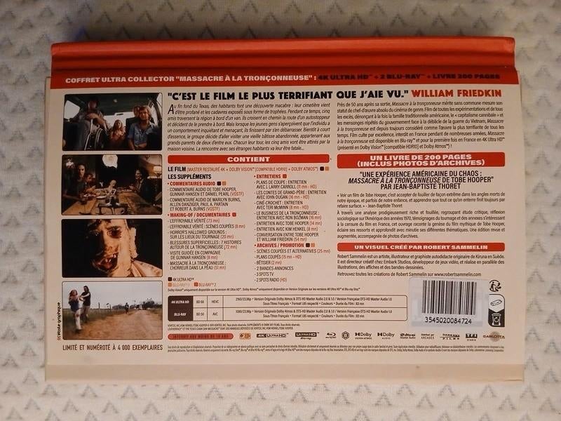 Coffret Ultra Collector 4K Massacre à la tronçonneuse, Enlèvement ou Envoi, Comme neuf, Horreur, Coffret