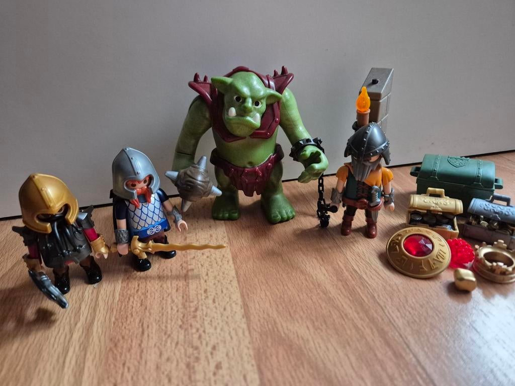 Playmobil trol met dwergen, Kinderen en Baby's, Speelgoed | Playmobil, Ophalen of Verzenden, Zo goed als nieuw, Complete set