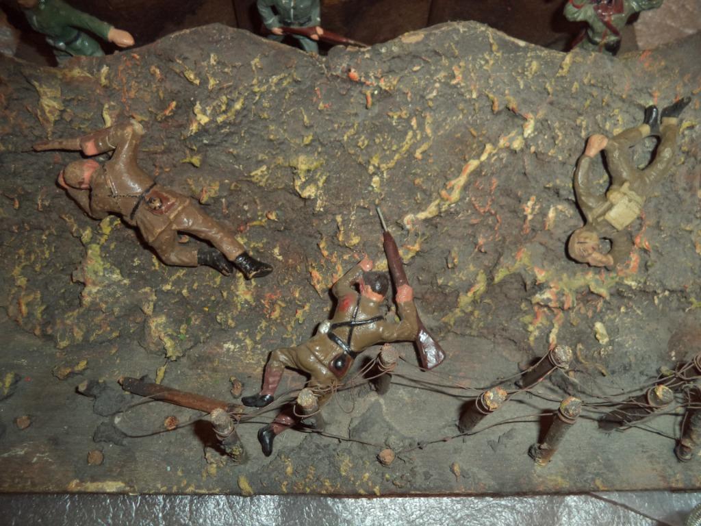 Elastolin Lineol diorama, duitse stelling, Antiek en Kunst, Ophalen of Verzenden