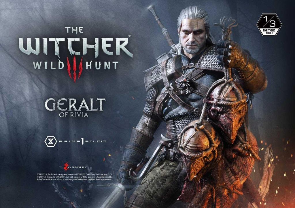 Prime 1 The Witcher:Geralt of Rivia 1:3 scale Deluxe Version, Ophalen of Verzenden, Nieuw, Tv, Beeldje, Replica of Model