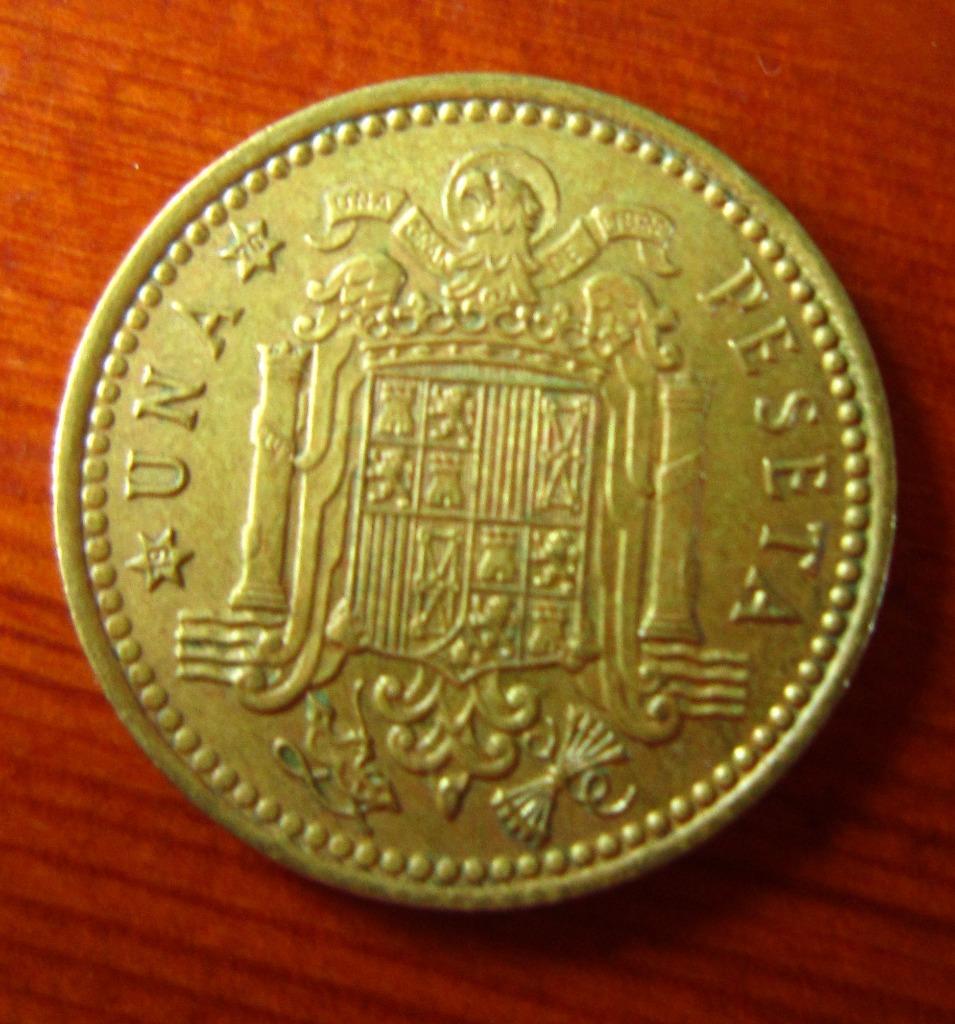 Munt SPANJE - 1 Peseta - 1966, Verzenden, Spanje, Overige waardes, Losse munt
