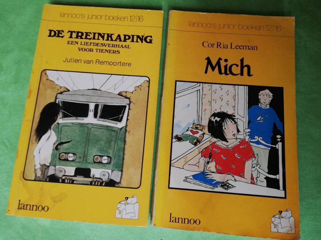 Lannoo's junior boeken 12/16: MICH + TREINKAPING   als nieuw, Boeken, Cor Ria Leeman, Ophalen of Verzenden, Zo goed als nieuw