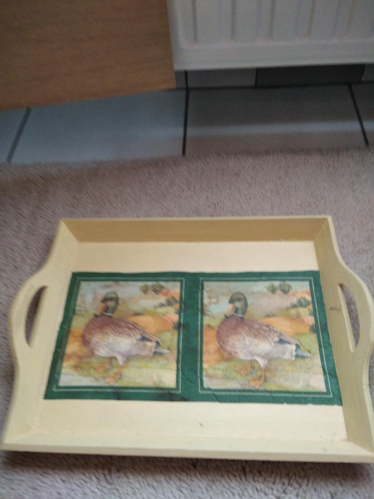 Houten dienblad, Ophalen of Verzenden, Zo goed als nieuw